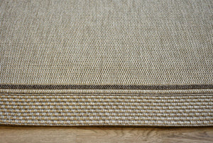 Outdoor Living Border Silver Brown Indoor Outdoor Rug - Floorsome - Indoor Outdoor