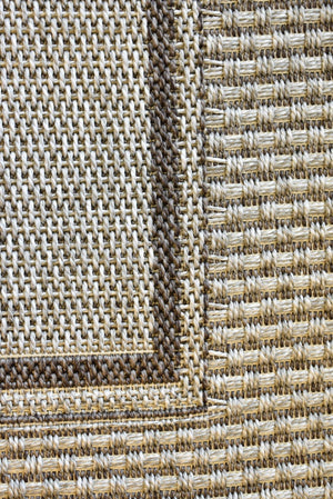 Outdoor Living Border Silver Brown Indoor Outdoor Rug - Floorsome - Indoor Outdoor