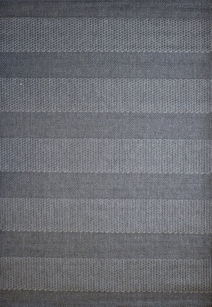 Outdoor Living Stripes Grey Black Indoor Outdoor Rug - Floorsome - INDOOR/OUTDOOR