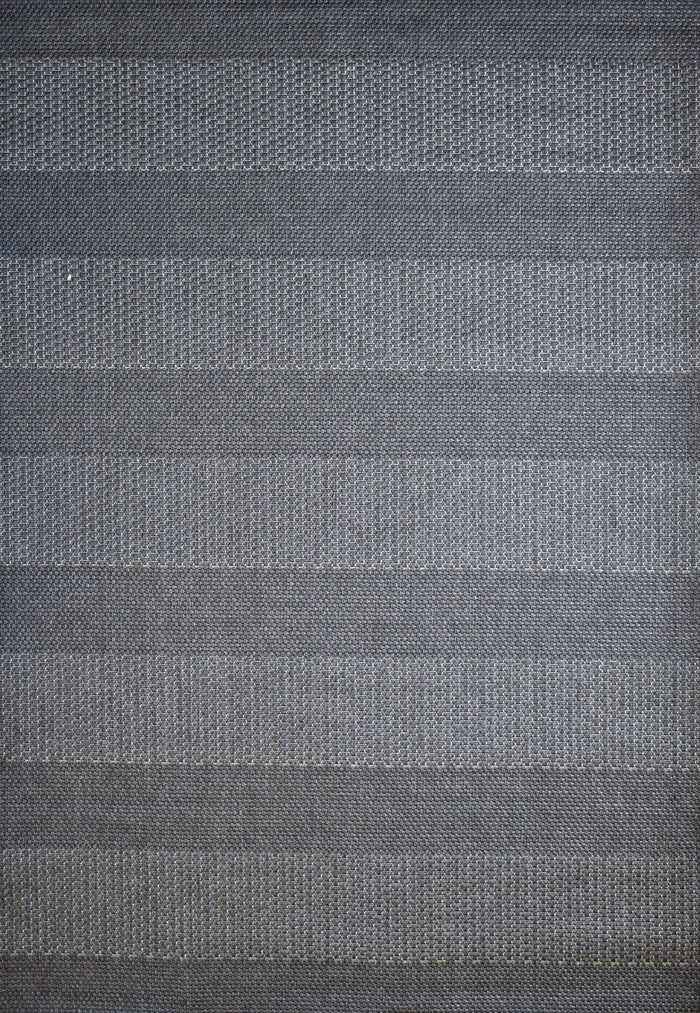 Outdoor Living Stripes Grey Black Indoor Outdoor Rug