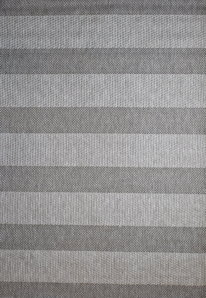 Outdoor Living Stripes Grey Silver Indoor Outdoor Rug