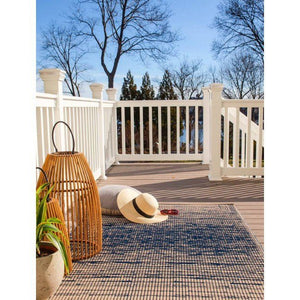 Outdoor Rug Recycled Plastic - Brooklyn Blue - Floorsome - Outdoor Rugs