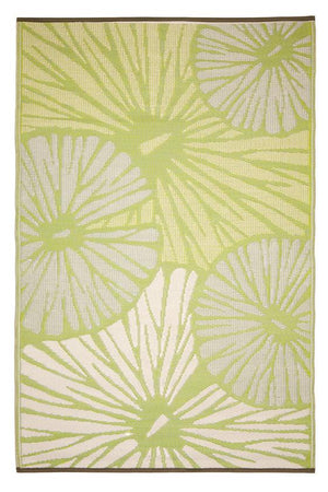 Outdoor Rug Recycled Plastic - Citrus Lily Green - Floorsome - Outdoor Rugs