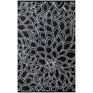 Outdoor Rug Recycled Plastic - Eden Black and White - Floorsome - Outdoor Rugs