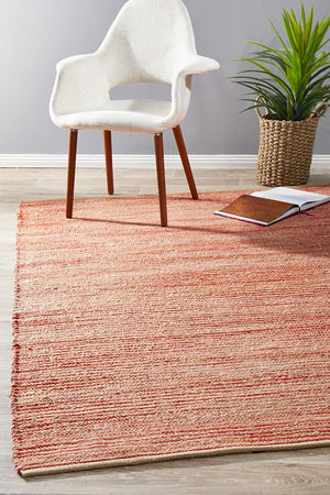 Pageant Stripes Coral Rug - Floorsome - MODERN