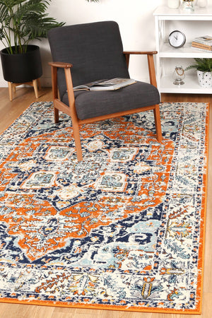 Palermo Caltanissetta Rust Rug - Floorsome - Rug