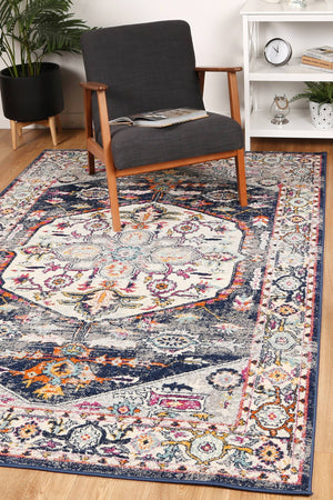 Palermo Catania Navy Rug - Floorsome - Rug