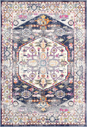 Palermo Catania Navy Rug - Floorsome - Rug