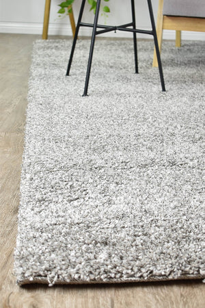 Palma Light Grey Rug - Floorsome - SHAGGY