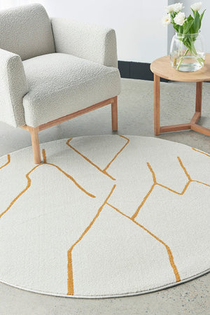 Paradise Ivy Gold Round - Floorsome - Paradise Collection