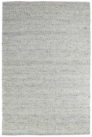 Parko Wool Ivory Grey Rug - Floorsome - FLATWEAVE