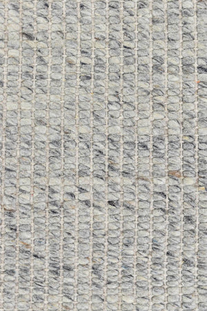 Parko Wool Ivory Grey Rug - Floorsome - FLATWEAVE