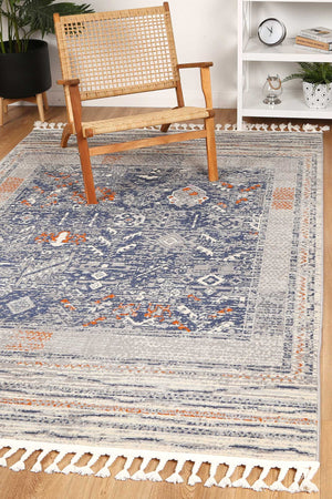 Pasto Rojas Blue/Grey Rug - Floorsome - Rug