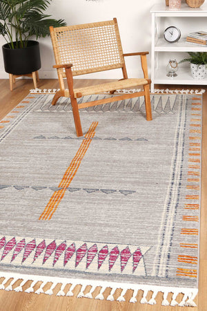 Pasto Tribal Grey Rug - Floorsome - Rug