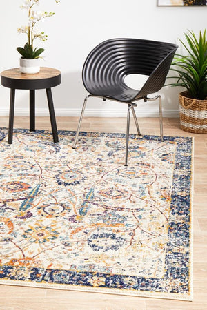 Peacock Ivory Transitional Rug - Floorsome - Modern