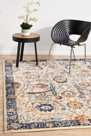 Peacock Ivory Transitional Rug - Floorsome - Modern