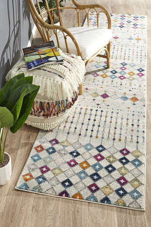 Peggy Tribal Morrocan Style Multi Runner Rug - Floorsome - Modern