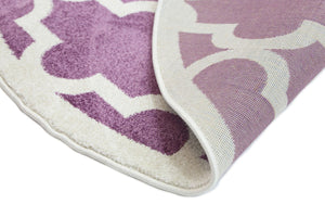 Piccolo Violet Pink and White Lattice Pattern Kids Rug - Floorsome - Kids