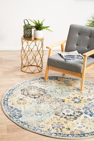 Poppy Multi Transitional Round Rug - Floorsome - Modern