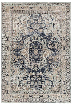 Providence Esquire Brushed Traditional Blue Rug - Floorsome - Providence