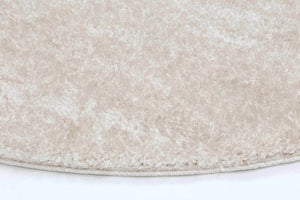 Puffy Soft Shag Round Rug Ivory - Floorsome - Shag