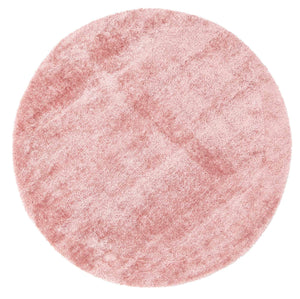 Puffy Soft Shag Round Rug Pink - Floorsome - Shag