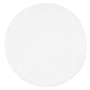 Puffy Soft Shag Round Rug White - Floorsome - Shaggy