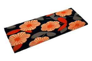 PVC Backed Coir Door Mat - Floral 120x45cm - Floorsome - Door Mat