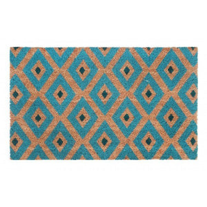 PVC Backed Coir Door Mat - Kimberley Blue 75x45cm - Floorsome - Door Mat