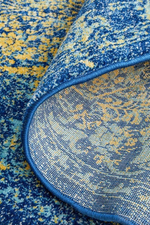 Radiance 411 Royal Blue Round Rug - Floorsome - Radiance Collection