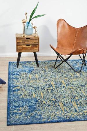 Radiance 411 Royal Blue Rug - Floorsome - Radiance Collection