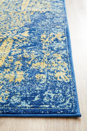 Radiance 411 Royal Blue Runner Rug - Floorsome - Radiance Collection