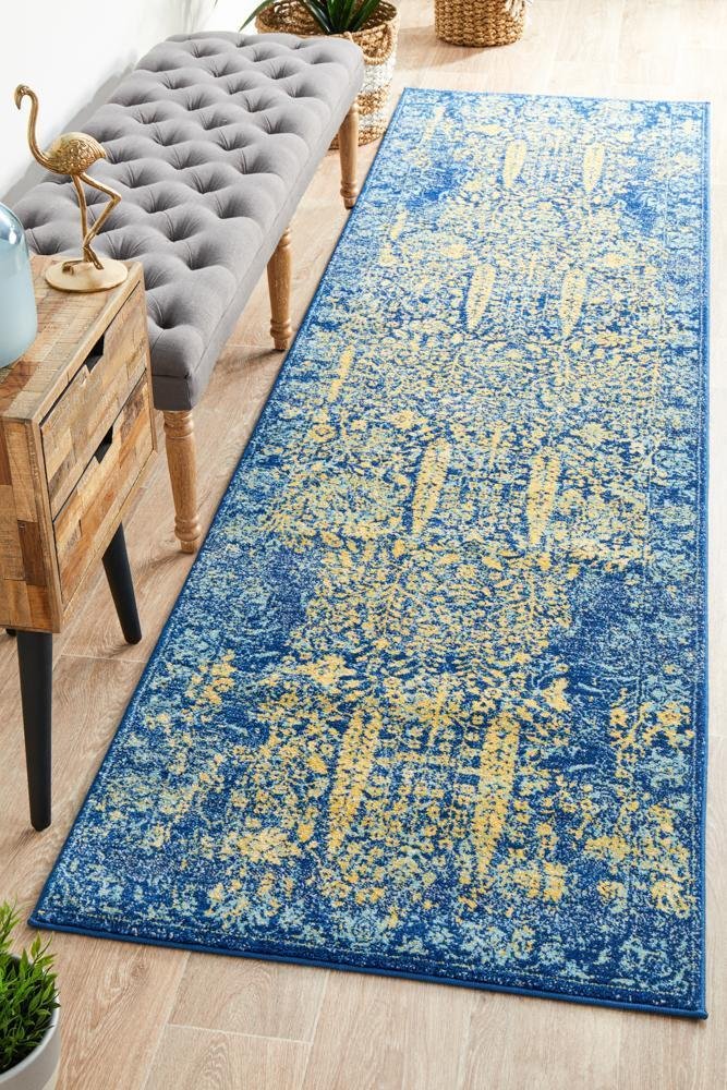 Radiance 411 Royal Blue Runner Rug