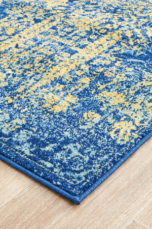 Radiance 411 Royal Blue Runner Rug - Floorsome - Radiance Collection