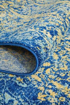 Radiance 411 Royal Blue Runner Rug - Floorsome - Radiance Collection