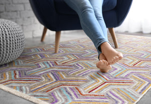 Radiant Elaye Multicolour Rug - Floorsome - Modern