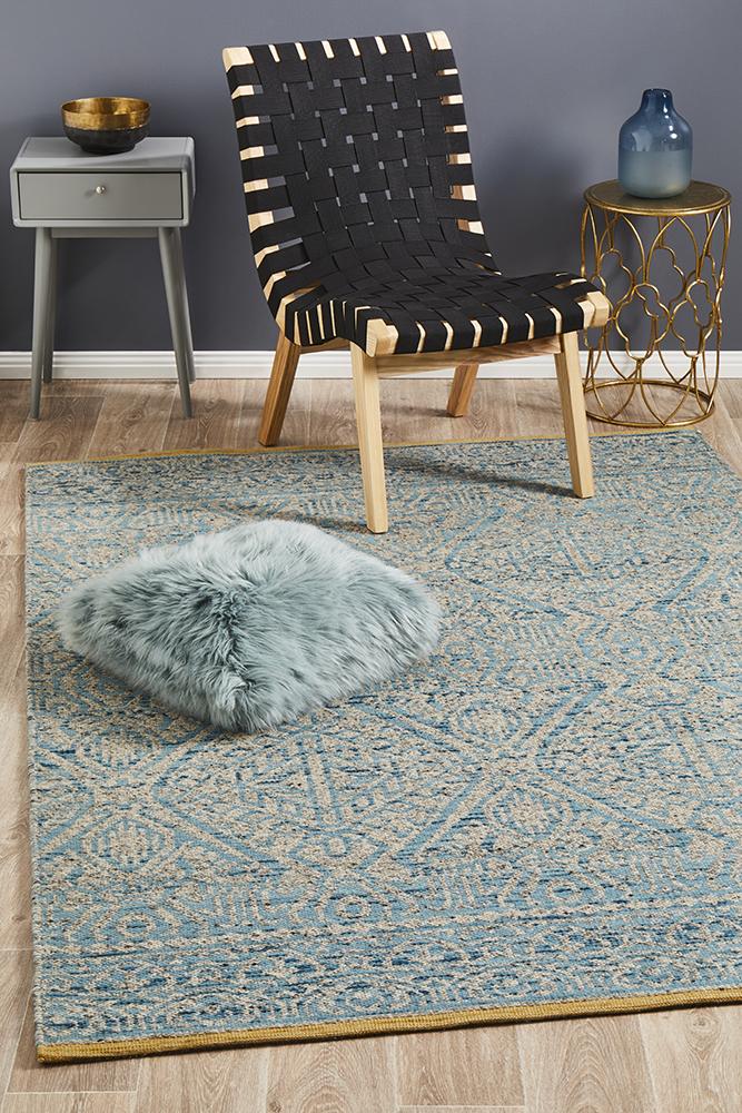 Relic Hunter Blue Grey Rug