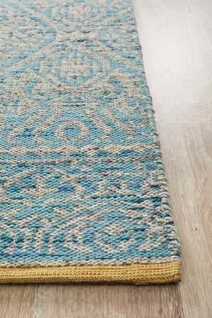 Relic Hunter Blue Grey Rug - Floorsome - MODERN