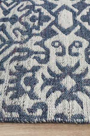 Relic Kian Silver Navy Rug - Floorsome - MODERN