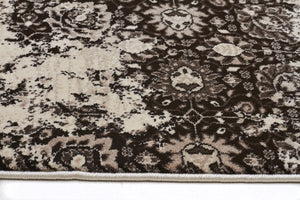 Rembrandt Designer Runner Rug Ivory Brown - Floorsome - Traditional