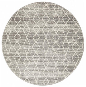 Remy Silver Transitional Round Rug - Floorsome - Modern