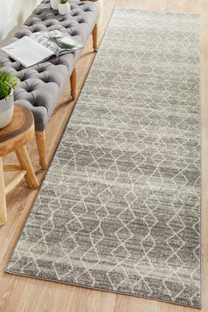 Remy Silver Transitional Runner Rug - Floorsome - Modern