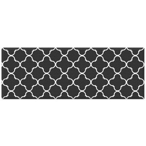 Renaissance Black & Grey Soft Padded Trellis Kitchen Mat - Floorsome - Kitchen Mat