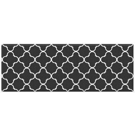 Renaissance Black & Grey Soft Padded Trellis Kitchen Mat