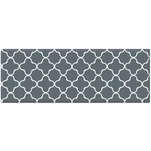 Renaissance Black & Grey Soft Padded Trellis Kitchen Mat - Floorsome - Kitchen Mat