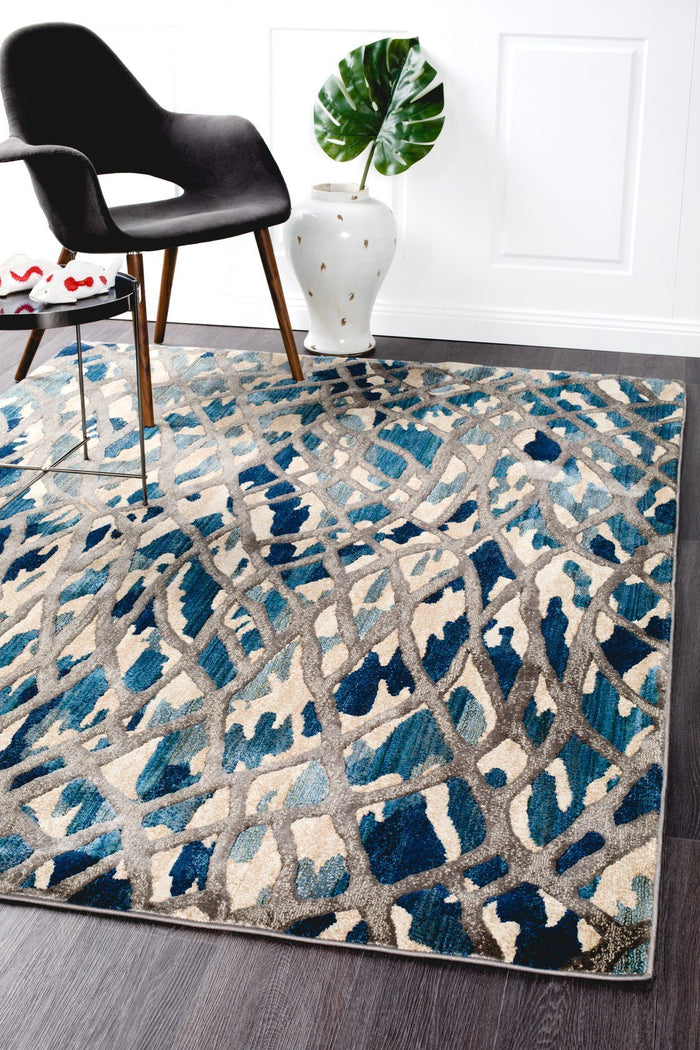 Ropes Modern Blue Rug