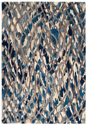 Ropes Modern Blue Rug - Floorsome - Modern