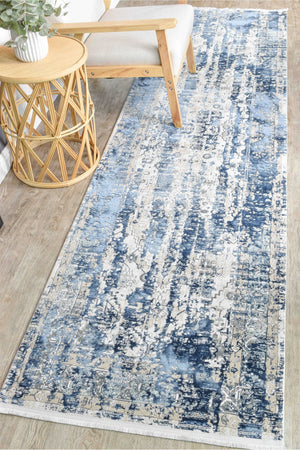 Rosalind 27340A Vintage Denim Rug - Floorsome - INDOOR/OUTDOOR