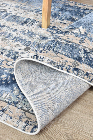 Rosalind 27340A Vintage Denim Rug - Floorsome - INDOOR/OUTDOOR