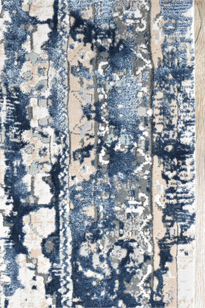 Rosalind 27340A Vintage Denim Rug - Floorsome - INDOOR/OUTDOOR